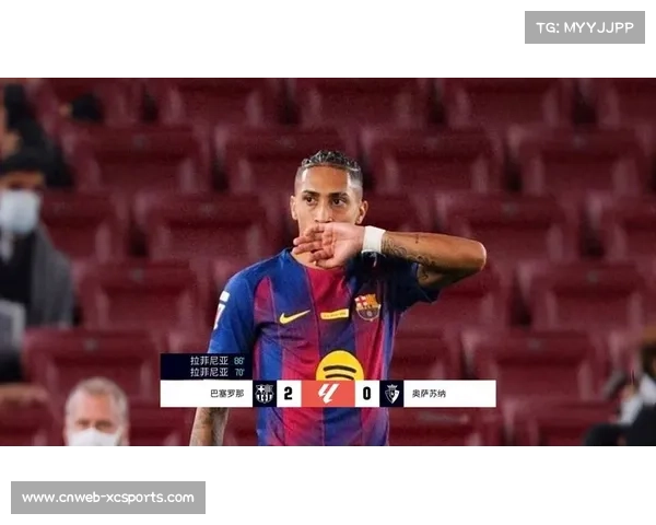 拉菲尼亚造点并主罚命中，巴萨1-0领先黄潜